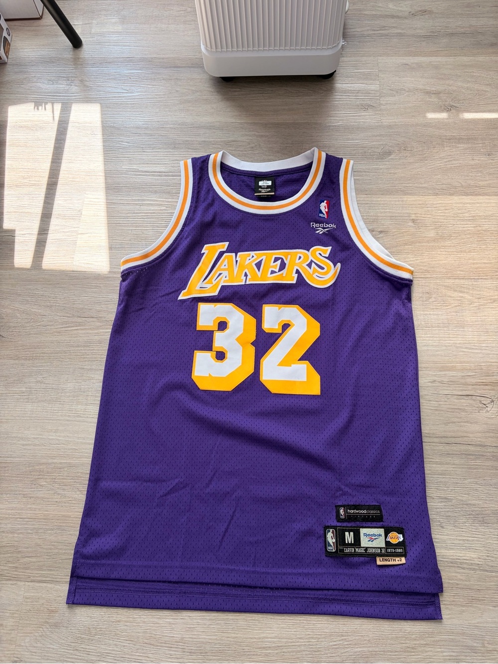 Reebok Los Angeles Lakers #32 Magic Johnson Jersey